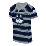 custom uconn huskies art stripe blue jersey best selling