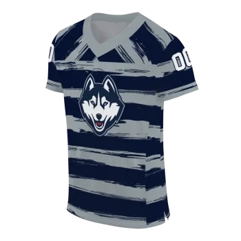 custom uconn huskies art stripe blue jersey fashion forward