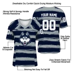 custom uconn huskies art stripe blue jersey best selling