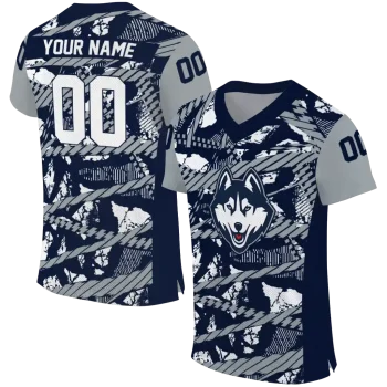 custom uconn huskies camo shatter blue jersey best selling