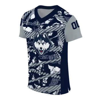 custom uconn huskies camo shatter blue jersey fashion forward