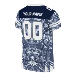 custom uconn huskies mirrored pattern blue jersey best selling