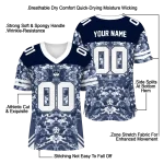 custom uconn huskies mirrored pattern blue jersey best selling