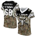 custom umass minutemen antler skull camouflage hunting jersey best selling