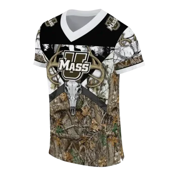 custom umass minutemen antler skull camouflage hunting jersey fashion forward
