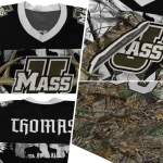 custom umass minutemen antler skull camouflage hunting jersey best selling