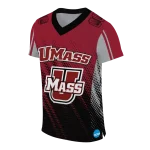 custom umass minutemen halftone flow red black jersey best selling
