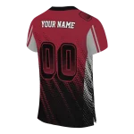 custom umass minutemen halftone flow red black jersey best selling