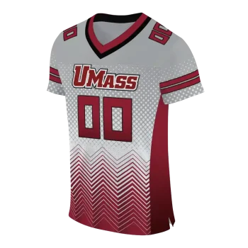 custom umass minutemen halftone sweep grey black jersey fashion forward