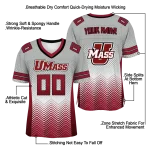 custom umass minutemen halftone sweep grey black jersey best selling