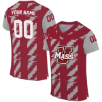 custom umass minutemen stripe block red jersey best selling