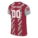custom umass minutemen stripe block red jersey best selling
