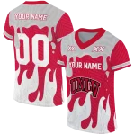 custom unlv rebels dripping flames red white jersey best selling