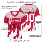 custom unlv rebels dripping flames red white jersey best selling