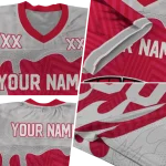 custom unlv rebels dripping flames red white jersey best selling