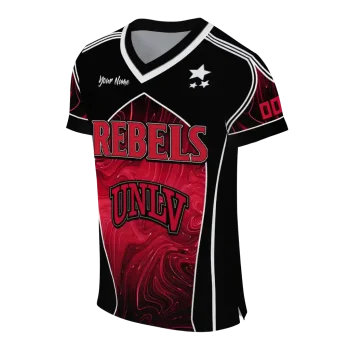 custom unlv rebels halftone slant red black jersey fashion forward
