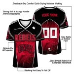 custom unlv rebels halftone slant red black jersey best selling