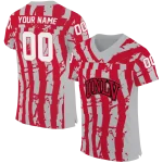 custom unlv rebels stripe splatter red jersey best selling