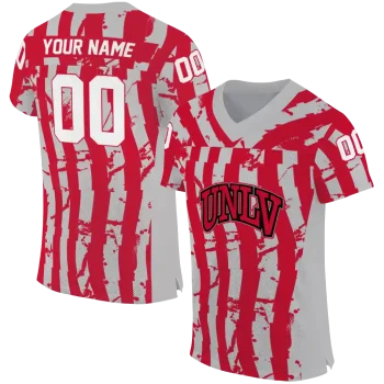 custom unlv rebels stripe splatter red jersey best selling