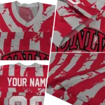 custom unlv rebels stripe splatter red jersey best selling