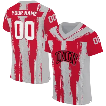 custom unlv rebels striped texture red jersey best selling