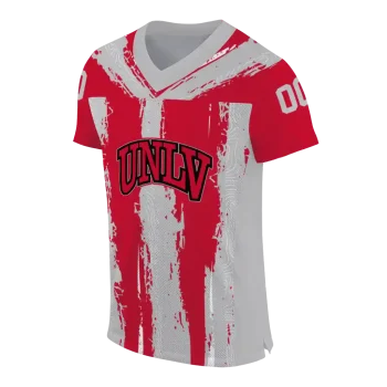 custom unlv rebels striped texture red jersey fashion forward