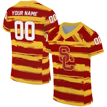 custom usc trojans art stripe red jersey best selling