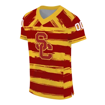 custom usc trojans art stripe red jersey fashion forward
