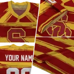 custom usc trojans art stripe red jersey best selling