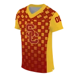 custom usc trojans stacked rectangle red jersey best selling
