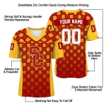 custom usc trojans stacked rectangle red jersey best selling
