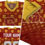 custom usc trojans stacked rectangle red jersey best selling