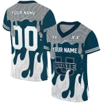 custom utah state aggies dripping flames navy white jersey best selling