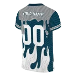 custom utah state aggies dripping flames navy white jersey best selling