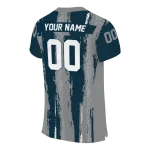 custom utah state aggies striped texture navy jersey best selling