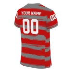 custom utah utes art stripe red jersey best selling