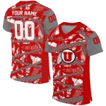 custom utah utes camo shatter red jersey best selling