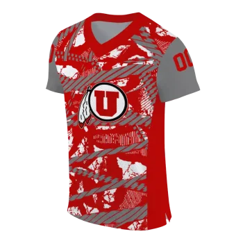 custom utah utes camo shatter red jersey fashion forward