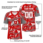 custom utah utes camo shatter red jersey best selling