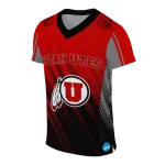 custom utah utes halftone flow red black jersey best selling