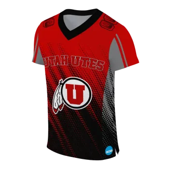 custom utah utes halftone flow red black jersey fashion forward