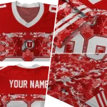 custom utah utes mirrored pattern red jersey best selling