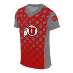 custom utah utes stacked rectangle red jersey best selling