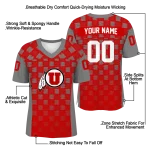 custom utah utes stacked rectangle red jersey best selling