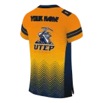 custom utep miners halftone sweep orange black jersey best selling