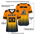 custom utep miners halftone sweep orange black jersey best selling