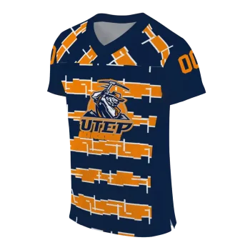 custom utep miners layered grids blue jersey fashion forward