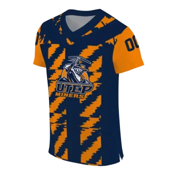 custom utep miners stripe block blue jersey fashion forward