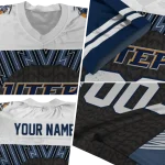 custom utep miners tire arrows blue black white jersey best selling