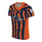 custom utsa roadrunners stripe splatter orange jersey best selling